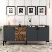 Тумба Hanah Home Venedik Walnut/Anthracite