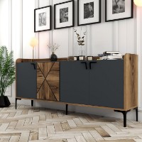 Dulăpior Hanah Home Venedik Walnut/Anthracite imaginea #2 — magazin online Desire.md