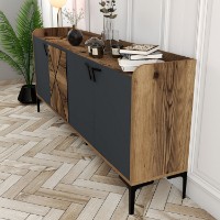 Dulăpior Hanah Home Venedik Walnut/Anthracite imaginea #4 — magazin online Desire.md