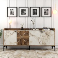 Тумба Hanah Home Venedik Walnut/White Marble