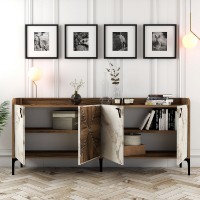 Dulăpior Hanah Home Venedik Walnut/White Marble imaginea #3 — magazin online Desire.md