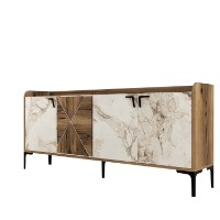 Dulăpior Hanah Home Venedik Walnut/White Marble imaginea #6 — magazin online Desire.md