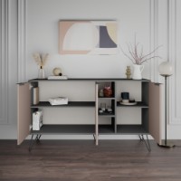 Тумба Hanah Home Clara Anthracite/Light Mocha фото №2 — интернет-магазин Desire.md
