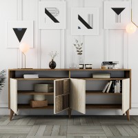 Dulăpior Hanah Home Milan Walnut/Travertine imaginea #2 — magazin online Desire.md