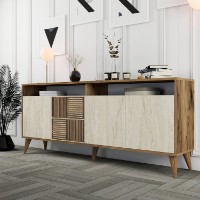 Dulăpior Hanah Home Milan Walnut/Travertine imaginea #3 — magazin online Desire.md