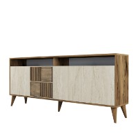 Dulăpior Hanah Home Milan Walnut/Travertine imaginea #6 — magazin online Desire.md