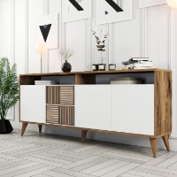 Dulăpior Hanah Home Milan Walnut/White imaginea #2 — magazin online Desire.md
