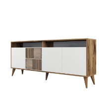 Dulăpior Hanah Home Milan Walnut/White imaginea #6 — magazin online Desire.md