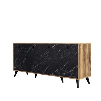 Dulăpior Hanah Home Elite 1618 Walnut/Black Marble imaginea #5 — magazin online Desire.md