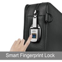 Rucsac pentru oraș WiWU Master Genuine Leather Fingerprint Lock Crossbody Bag Black imaginea #5 — magazin online Desire.md
