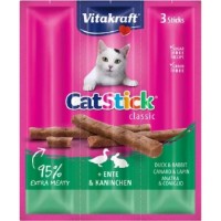 Snackuri pentru pisici Vitakraft Cat Stick Duck & Rabbit 18g 3pcs (18200)