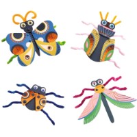 Set pentru creatie Djeco Threading Yarn Bugs (DJ08982)
