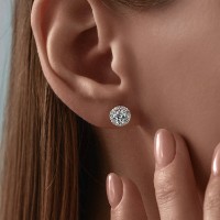 Cercei din aur cu zirconiu Sokolov 51-122-02352-1  2,12g imaginea #2 — magazin online Desire.md