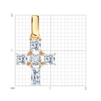 Подвеска из золота с фианитами Sokolov 51-130-02931-1  1,23g фото №3 — интернет-магазин Desire.md