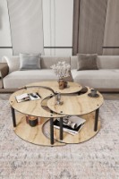 Журнальный столик Hanah Home Yin Yang 3 70 Oak фото №3 — интернет-магазин Desire.md