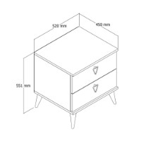 Noptieră Hanah Home Versa-Ce 3632 Oak imaginea #5 — magazin online Desire.md