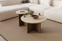 Set măsuţe cafea Hanah Home Private Travertine/Walnut