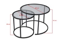 Set măsuţe cafea Hanah Home Black-Grey 60 42 imaginea #8 — magazin online Desire.md