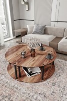 Журнальный столик Hanah Home Yin Yang 3 70 Walnut фото №2 — интернет-магазин Desire.md