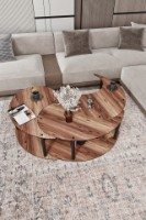 Журнальный столик Hanah Home Yin Yang 3 70 Walnut фото №3 — интернет-магазин Desire.md