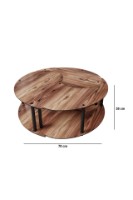 Журнальный столик Hanah Home Yin Yang 3 70 Walnut фото №6 — интернет-магазин Desire.md