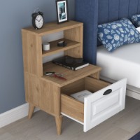 Noptieră Hanah Home BD105 Walnut imaginea #5 — magazin online Desire.md