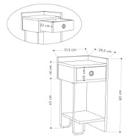Noptieră Hanah Home Sirius Right Oak imaginea #14 — magazin online Desire.md