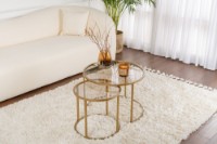 Набор журнальных столиков Hanah Home Aurum 60 42 Gold/Bronze фото №1 — интернет-магазин Desire.md