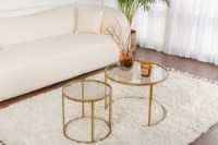 Набор журнальных столиков Hanah Home Aurum 60 42 Gold/Bronze фото №3 — интернет-магазин Desire.md
