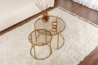 Набор журнальных столиков Hanah Home Aurum 60 42 Gold/Bronze фото №4 — интернет-магазин Desire.md