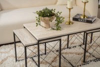 Set măsuţe cafea Hanah Home Defne Black/Travertine imaginea #3 — magazin online Desire.md
