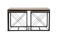 Set măsuţe cafea Hanah Home Defne Black/Travertine imaginea #4 — magazin online Desire.md
