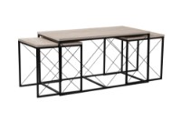 Set măsuţe cafea Hanah Home Defne Black/Travertine imaginea #5 — magazin online Desire.md