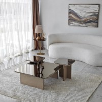 Măsuţă cafea Hanah Home Jazz Beige/Bronze imaginea #2 — magazin online Desire.md
