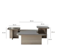 Măsuţă cafea Hanah Home Jazz Beige/Bronze imaginea #6 — magazin online Desire.md