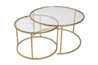 Набор журнальных столиков Hanah Home Gold-Transparent 80 60 фото №6 — интернет-магазин Desire.md