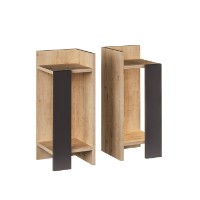 Set de noptiere Hanah Home Elos Oak/Anthracite imaginea #2 — magazin online Desire.md