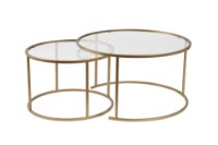 Набор журнальных столиков Hanah Home Aurum 80 60 Gold/Transparent фото №6 — интернет-магазин Desire.md