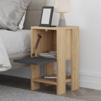 Noptieră Hanah Home Ema Oak/Anthracite imaginea #2 — magazin online Desire.md