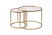 Набор журнальных столиков Hanah Home Aurum 60 42 Gold/Transparent фото №6 — интернет-магазин Desire.md