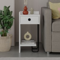 Noptieră Hanah Home Sirius Left White v2
