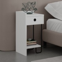 Noptieră Hanah Home Sirius Left White v2 imaginea #2 — magazin online Desire.md