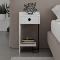 Noptieră Hanah Home Sirius Left White v2 imaginea #3 — magazin online Desire.md