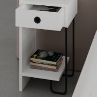 Noptieră Hanah Home Sirius Left White v2 imaginea #4 — magazin online Desire.md