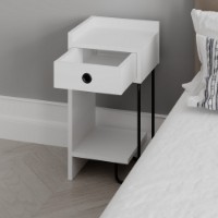 Noptieră Hanah Home Sirius Left White v2 imaginea #5 — magazin online Desire.md