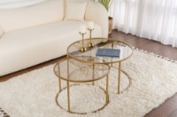Набор журнальных столиков Hanah Home Aurum 80 60 Gold/Bronze