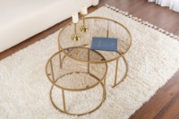 Набор журнальных столиков Hanah Home Aurum 80 60 Gold/Bronze фото №4 — интернет-магазин Desire.md