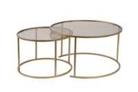 Набор журнальных столиков Hanah Home Aurum 80 60 Gold/Bronze фото №6 — интернет-магазин Desire.md