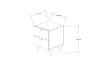 Noptieră Hanah Home Kada White imaginea #4 — magazin online Desire.md