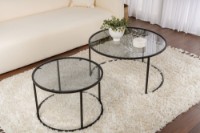 Set măsuţe cafea Hanah Home Black-Grey 80 60 imaginea #3 — magazin online Desire.md